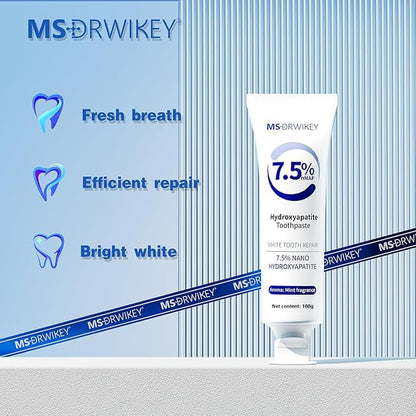 🦷Fluoride-Free Hydroxyapatite Toothpaste| Enamel Repair | Breath Freshening |Effective whitening