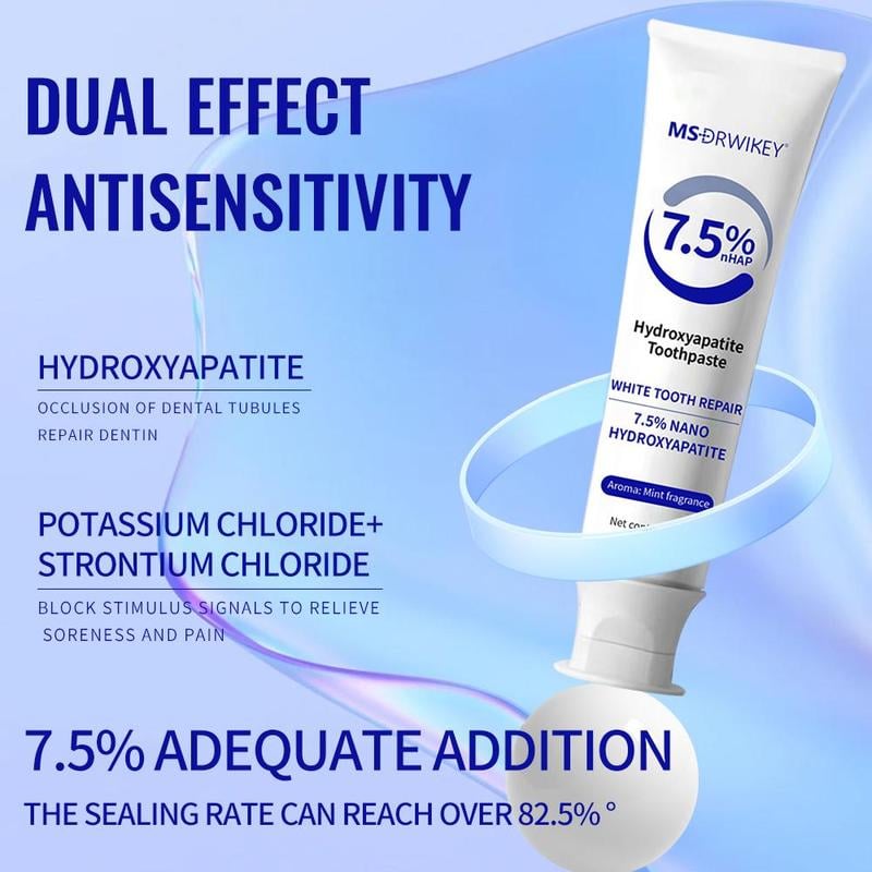 🦷Fluoride-Free Hydroxyapatite Toothpaste| Enamel Repair | Breath Freshening |Effective whitening